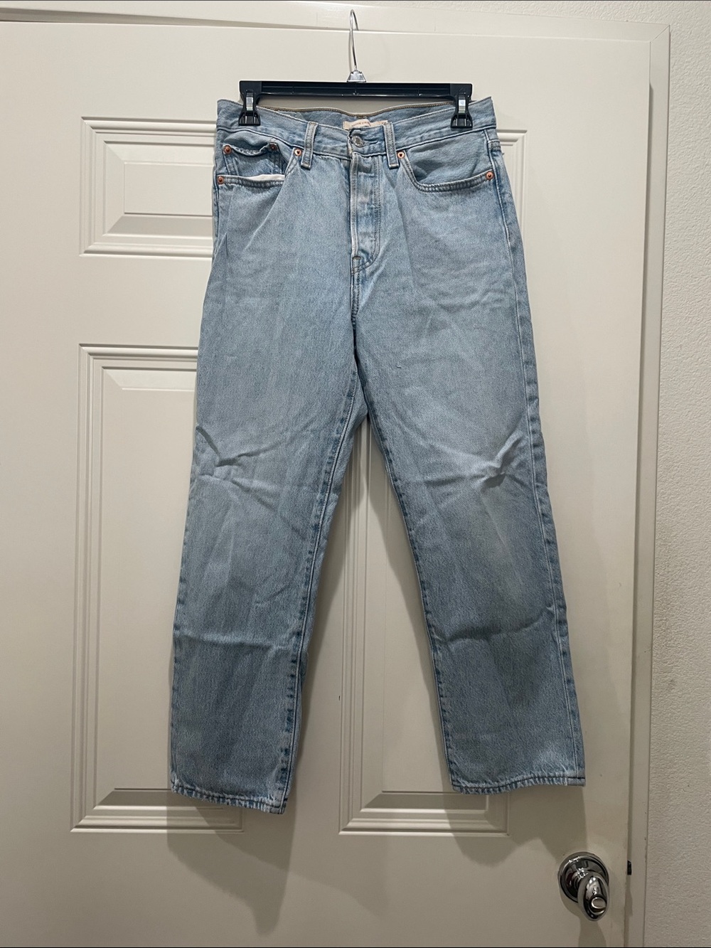 Levi's Washed Light Blue Wedgie Straight Leg Women's Jeans